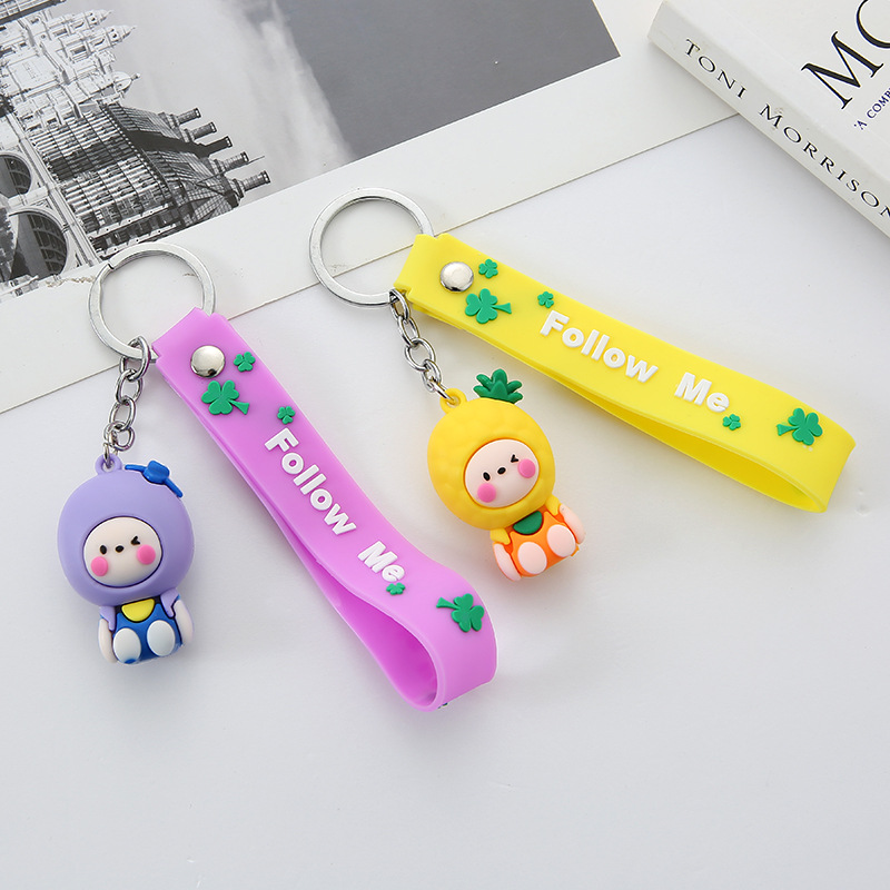 PVC resin resin cute fruit dolls, keychains, pendants, blind boxes, keychains, pendants, claw machines, gift wholesale Application Scenario