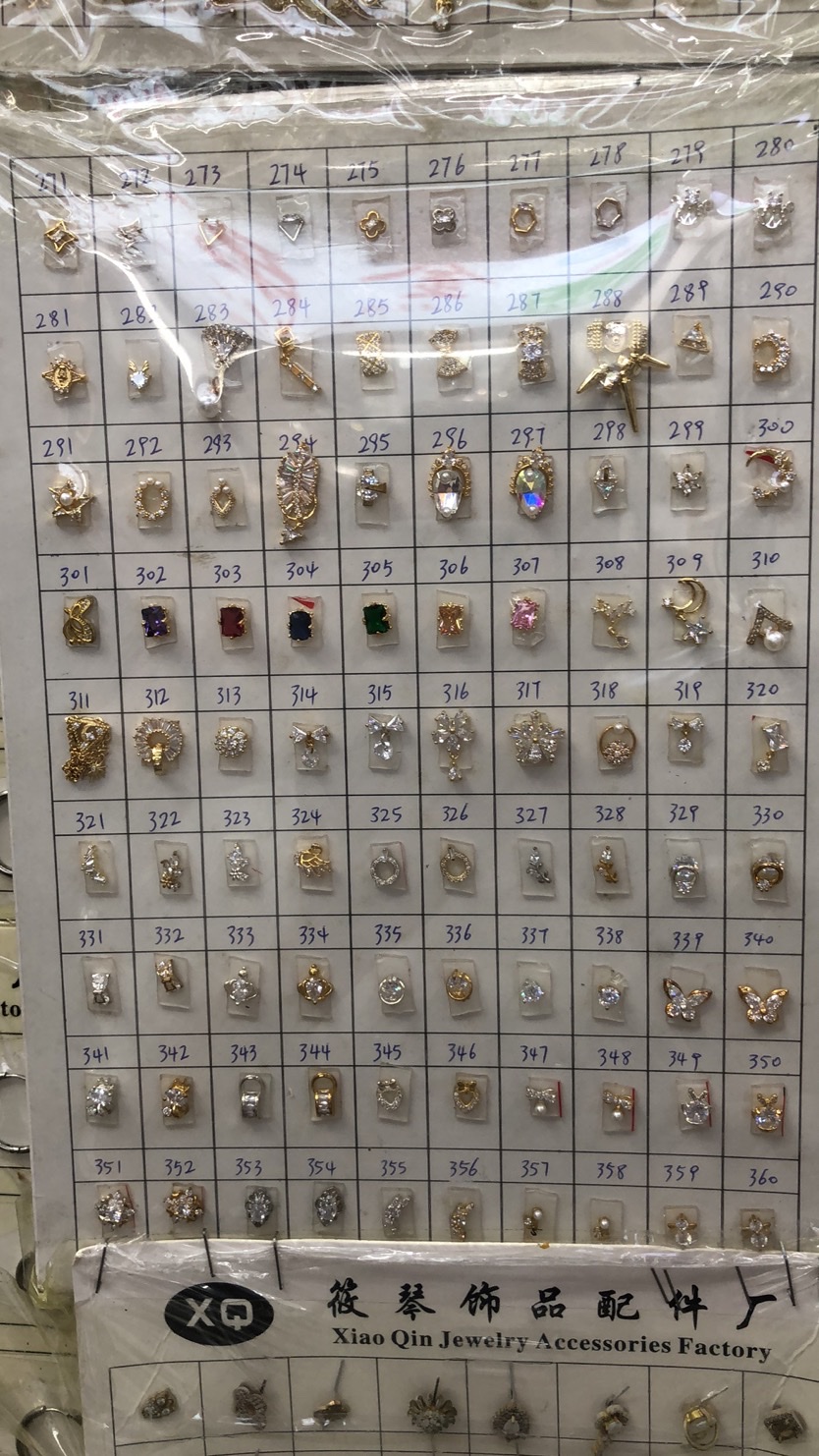 2020 New Zircon nail Art copper metal accessory nail stickers Application Scenario