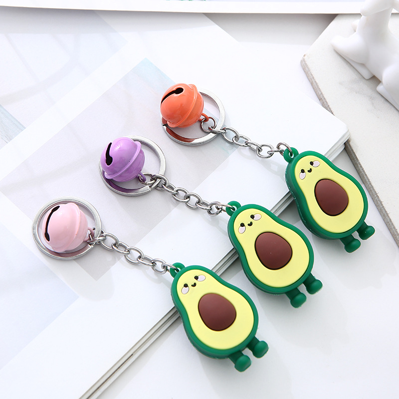Creative Cartoon Pvc Simulation Avocado Fruit Key Chain Pendant Bag Accessories Pile Small Gift Wholesale Application Scenario