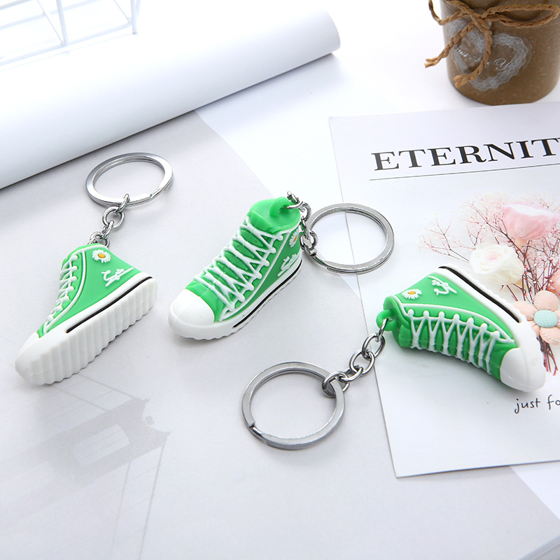 新款ins卡通帆布鞋钥匙扣小雏菊鞋子钥匙扣挂件背包挂饰可爱礼品 详情图3