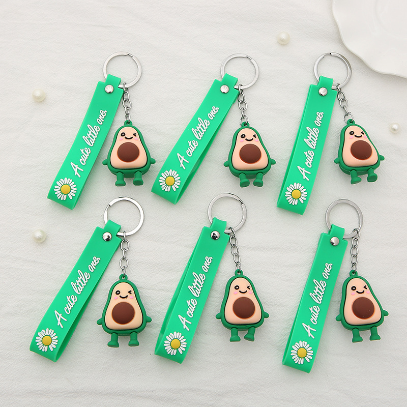 Avocado Pendant Pvc Drop Glue Key Chain Cartoon Cute Bag Pendant Blind Box Claw Machine Gift Giveaways Application Scenario