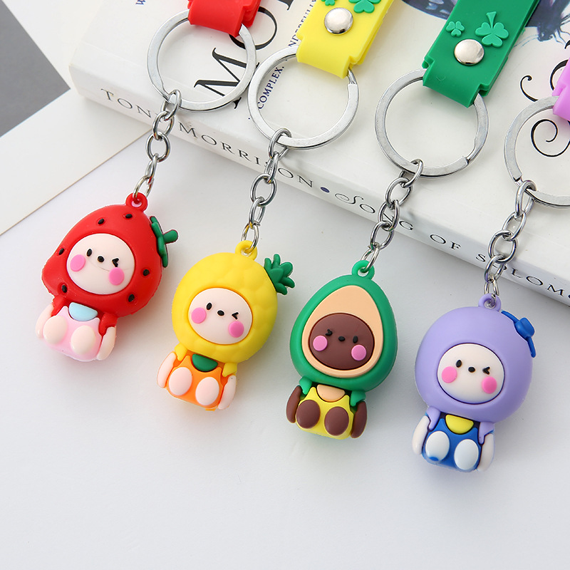 PVC resin resin cute fruit dolls, keychains, pendants, blind boxes, keychains, pendants, claw machines, gift wholesale details Picture