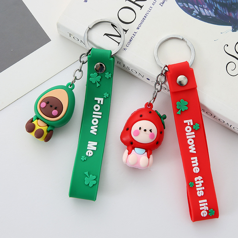 PVC resin resin cute fruit dolls, keychains, pendants, blind boxes, keychains, pendants, claw machines, gift wholesale detail image 4