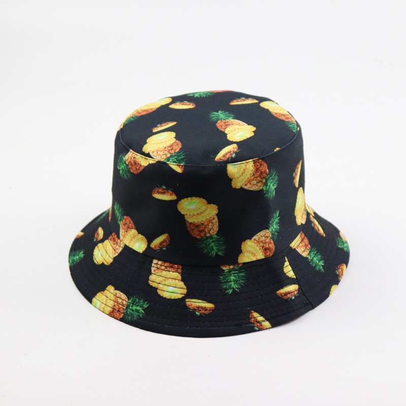 New fruit flower fisherman hats for men and women, spring and summer outdoor sunshade and sun protection hats, double basin hats for export from Europe and America Item Picture