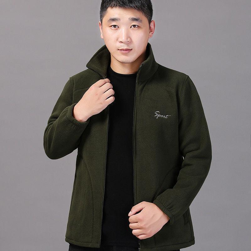 Fashionable loose fleece jacket for men, autumn and winter casual sweatshirt, running sports cardigan, polar fleece jacket for men, factory batch Specification image