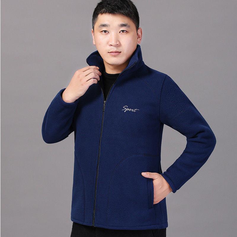 Fashionable loose fleece jacket for men, autumn and winter casual sweatshirt, running sports cardigan, polar fleece jacket for men, factory batch Application Scenario