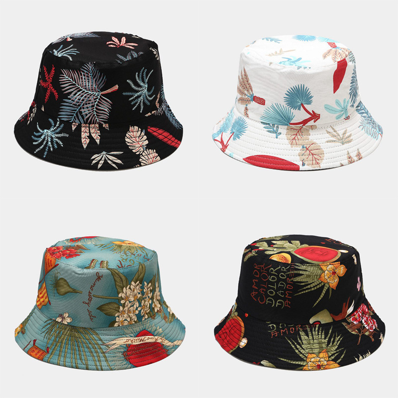 Europa y américa transfronteriza nuevo estilo cashew flower fishcap hombres y mujeres primavera verano sombreros de protección solar al aire libre sombrero de lavabo doble sombrero de comercio exterior doble sombrero de pescador Item Picture