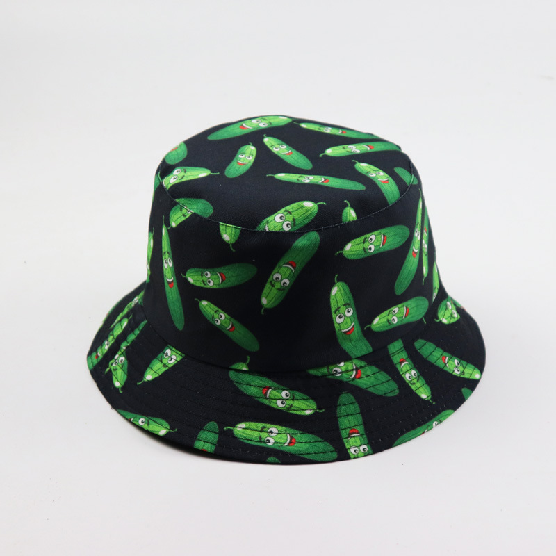 New fruit flower fisherman hats for men and women, spring and summer outdoor sunshade and sun protection hats, double basin hats for export from Europe and America Application Scenario