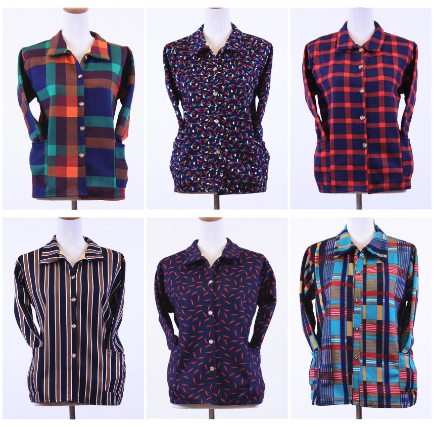 Wholesale of casual mom wear, middle-aged and elderly women's clothing with fleece cardigans, middle-aged people's clothing with thickened autumn and winter warm tops