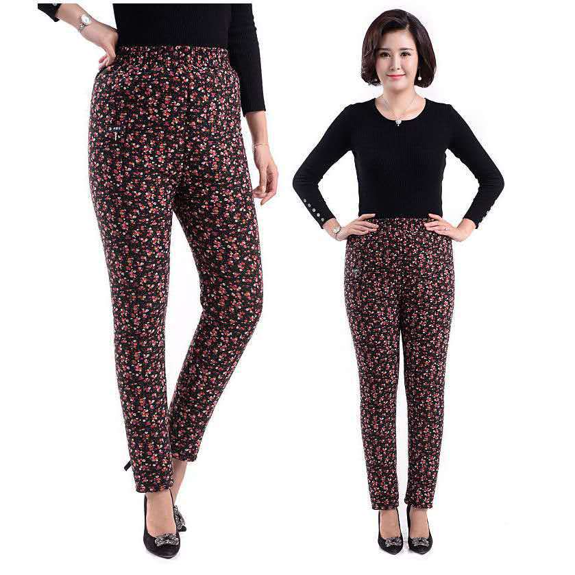 Camel hair cotton pants for middle-aged and elderly people, high-waisted winter thermal pants for women, cotton pants for old ladies with added fleece and thickened, large-sized thermal pants Application Scenario