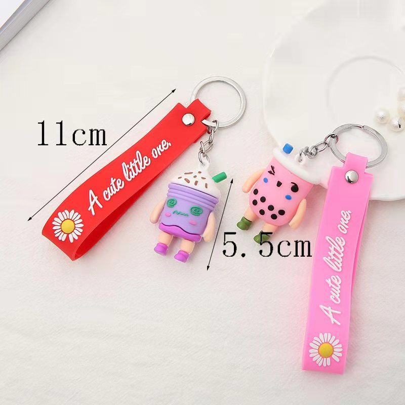 PVC resin keychain, cute bag pendant, milk tea cup, keychain blind box, claw machine, gift and promotional items detail image 3