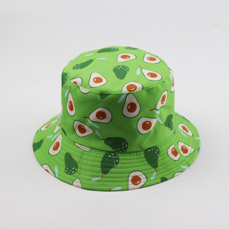 New fruit flower fisherman hats for men and women, spring and summer outdoor sunshade and sun protection hats, double basin hats for export from Europe and America Specification image