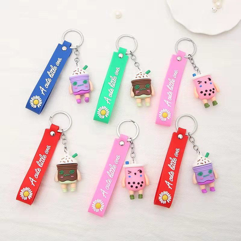 PVC resin keychain, cute bag pendant, milk tea cup, keychain blind box, claw machine, gift and promotional items detail image 1