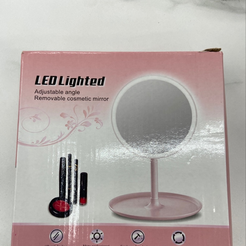化妆镜白底实物图