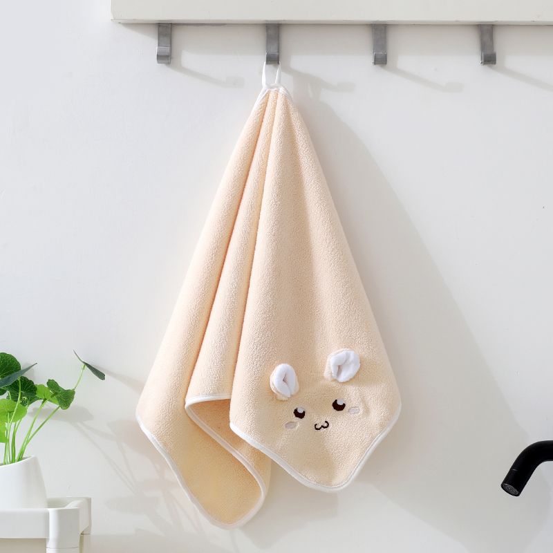 珊瑚绒浴巾兔子3D造型吸水速干毛巾浴巾套巾礼品赠送详情图7