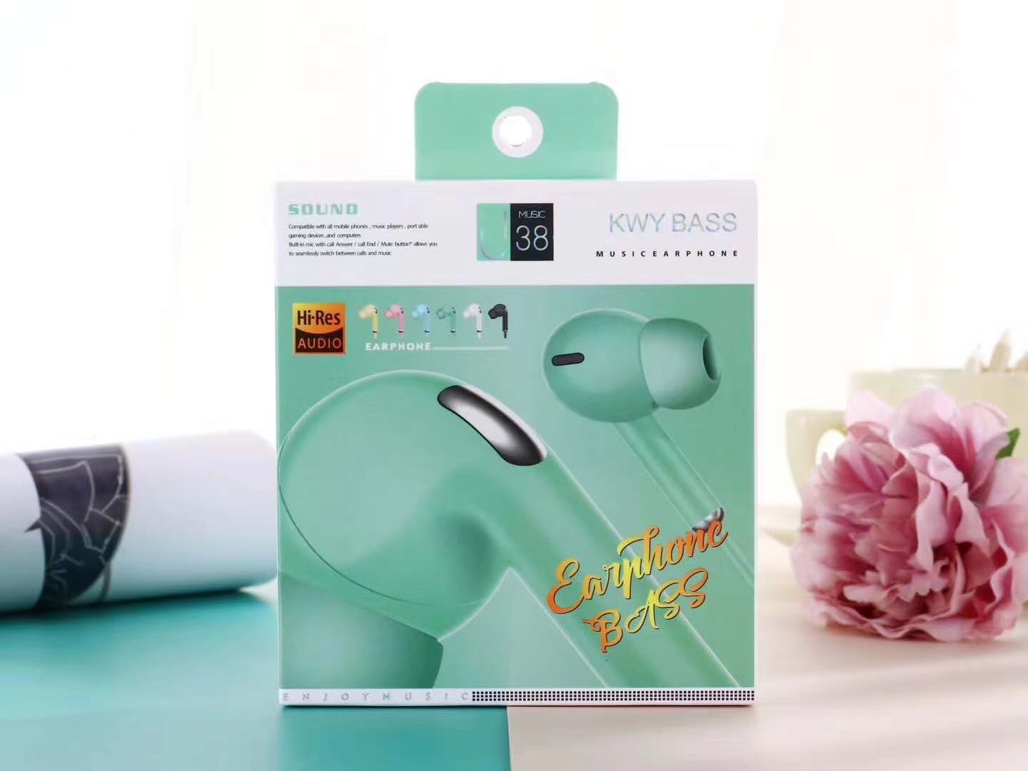 Guangdong Suoge brand U38-1 mobile phone headphones, in-ear headsets, MP3 earbuds, wired headphones, small headphones, fashionable and creative products