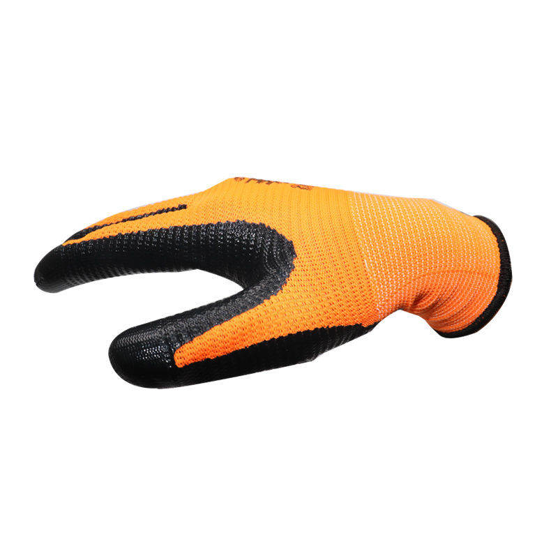 Billion hands cebra print naranja nitrilo guante Specification image