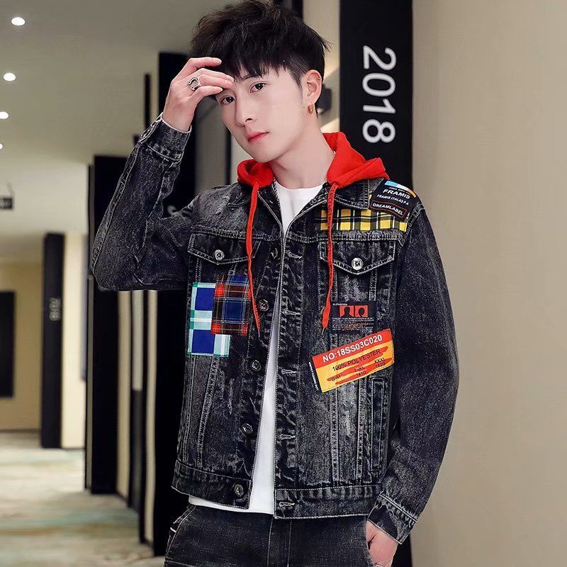 新款秋季男士韩版修身牛仔夹克休闲上衣帅气潮流男装外套衣服