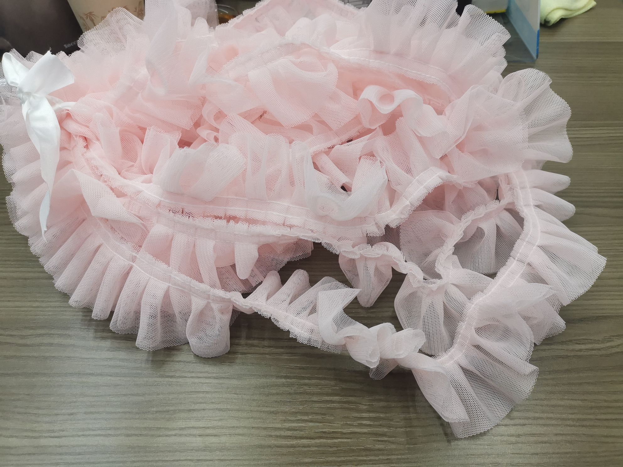 Pink lace detail image 3