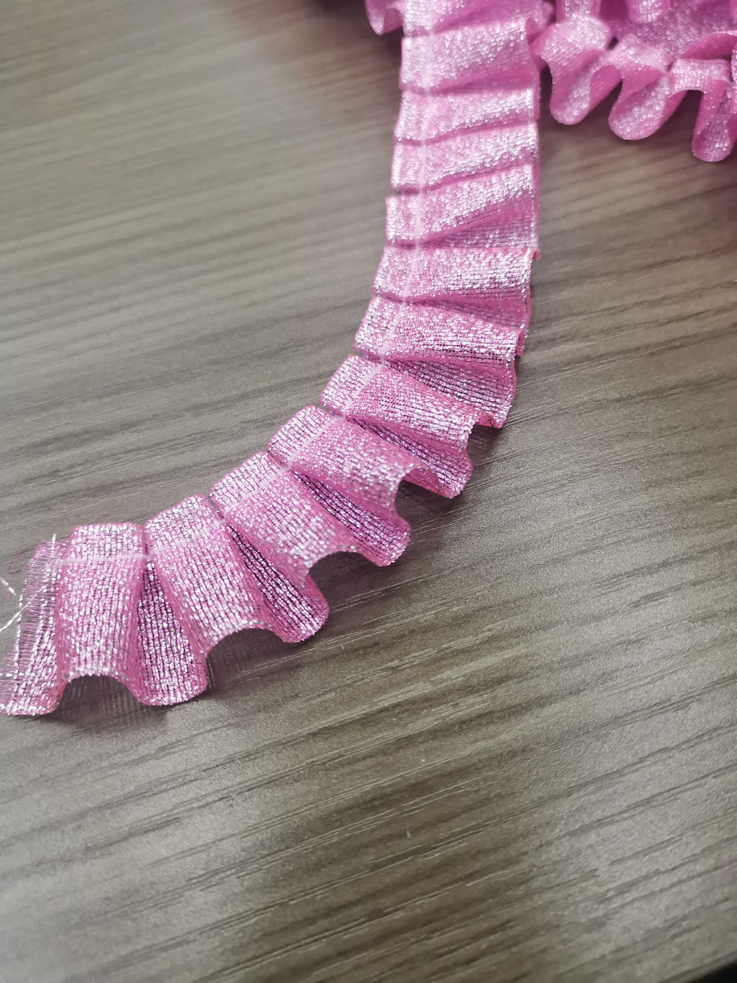 Pink 8 points, scallion band, silver band detail image 2