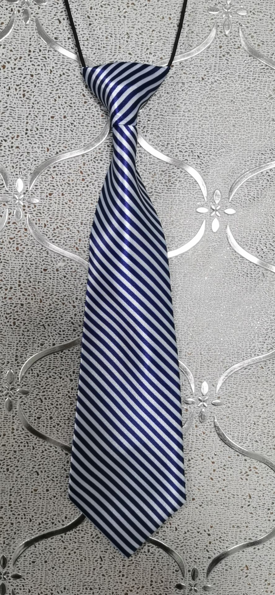 化纤转移印花小孩松紧领带