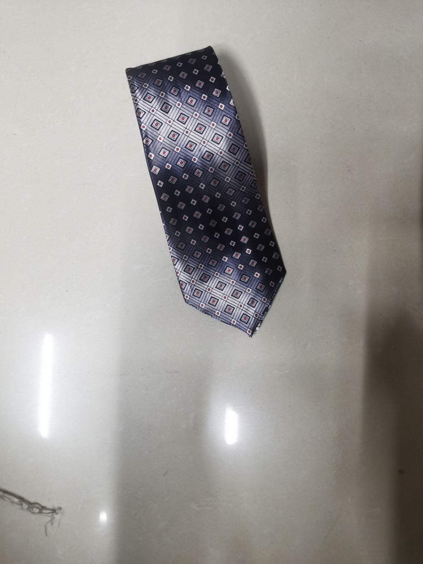 Chemical fiber transfer printed tie details Picture