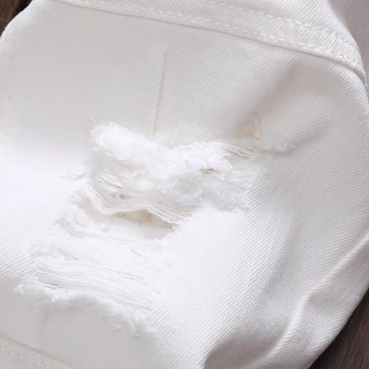 البنطال ذو البنطال الأبيض المطبوع باللون الكوري، ذو الأرجل الصغيرة detail image 10