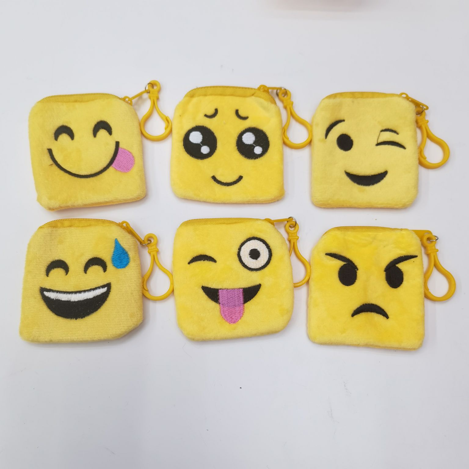 表情零钱包笑脸钱包儿童零钱包卡通刺绣钱包硬币包正方形表钱包详情图2