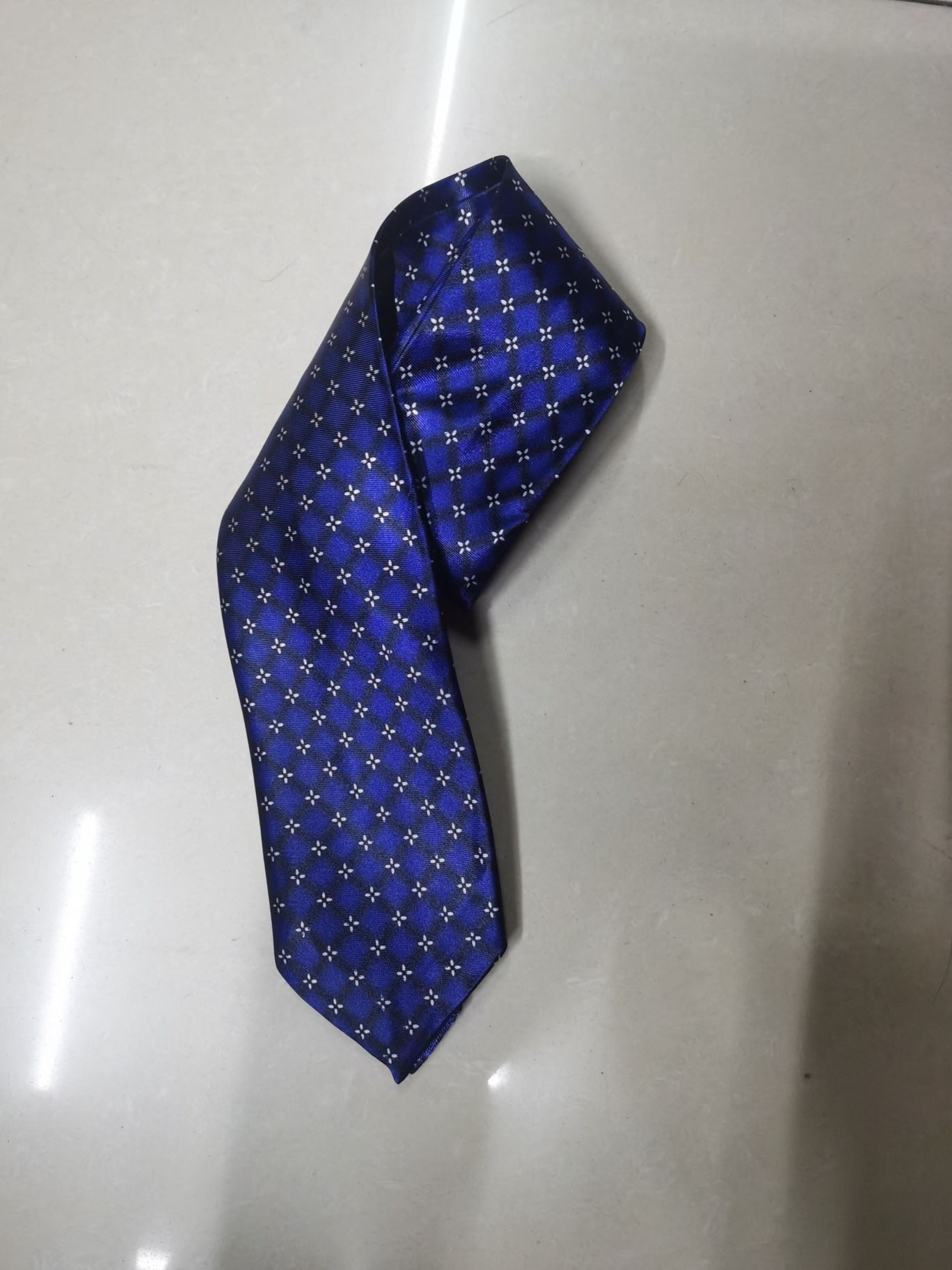 Chemical fiber transfer printed tie