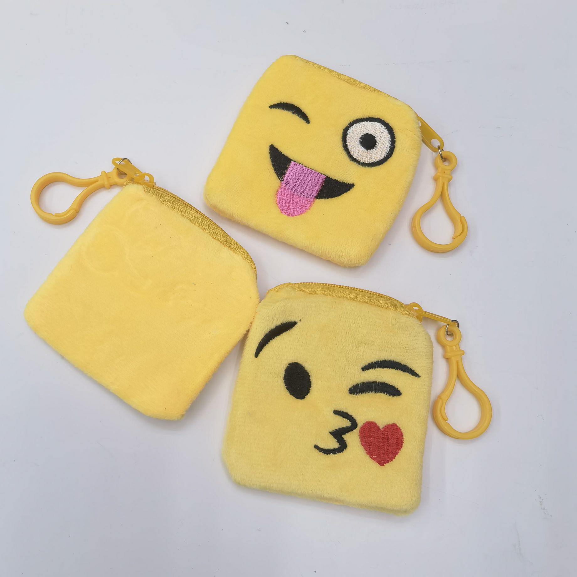 表情零钱包笑脸钱包儿童零钱包卡通刺绣钱包硬币包正方形表钱包详情图8