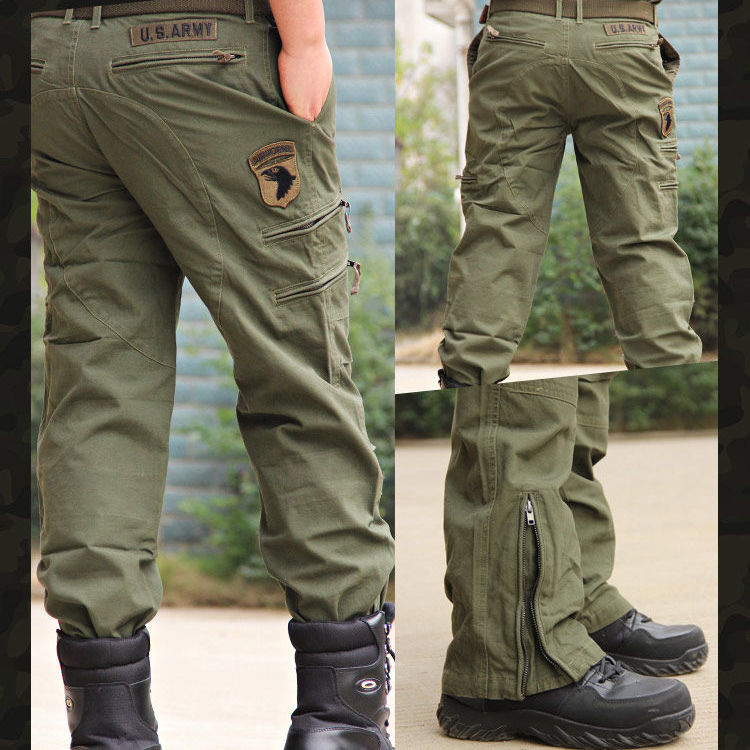 春秋户外休闲战术多口袋工装登山裤子男宽松细节图