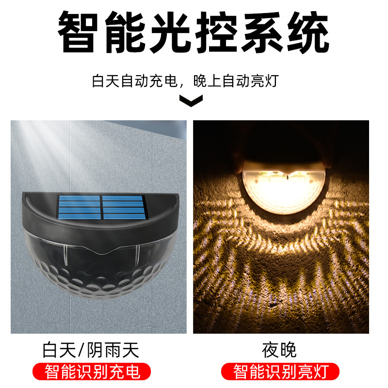 Solar wall lamp semi-circular lamp details Picture