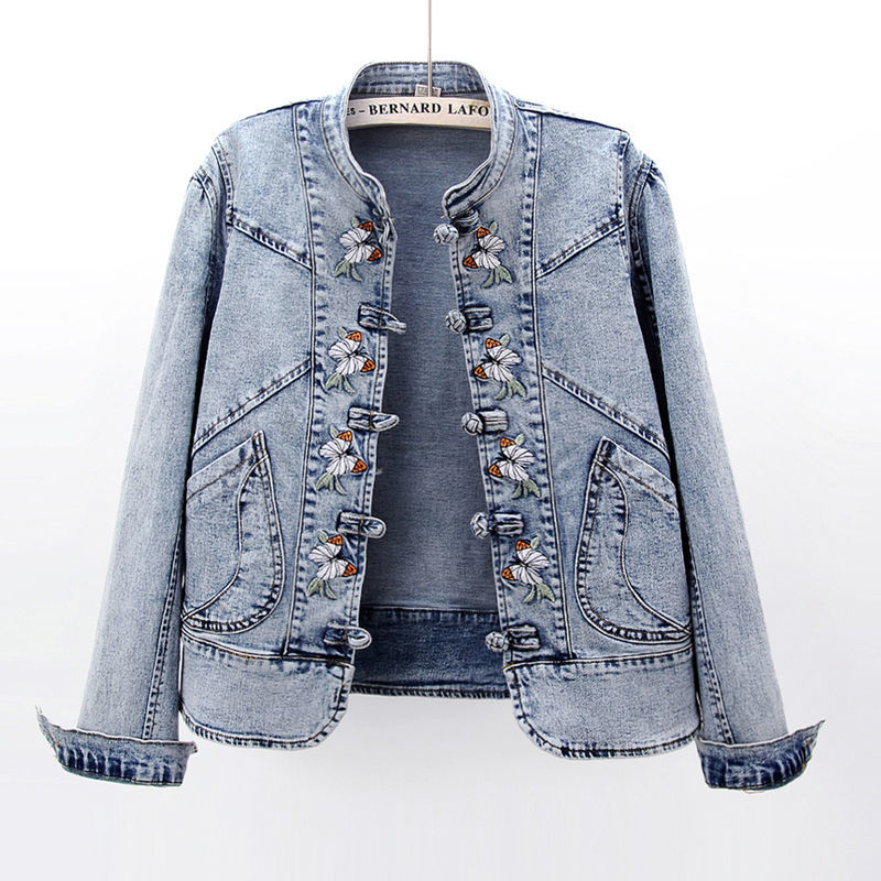 Mujer denim vestido denim coat detail image 7