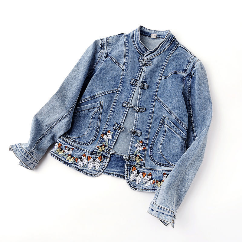 Mujer denim vestido denim coat detail image 4