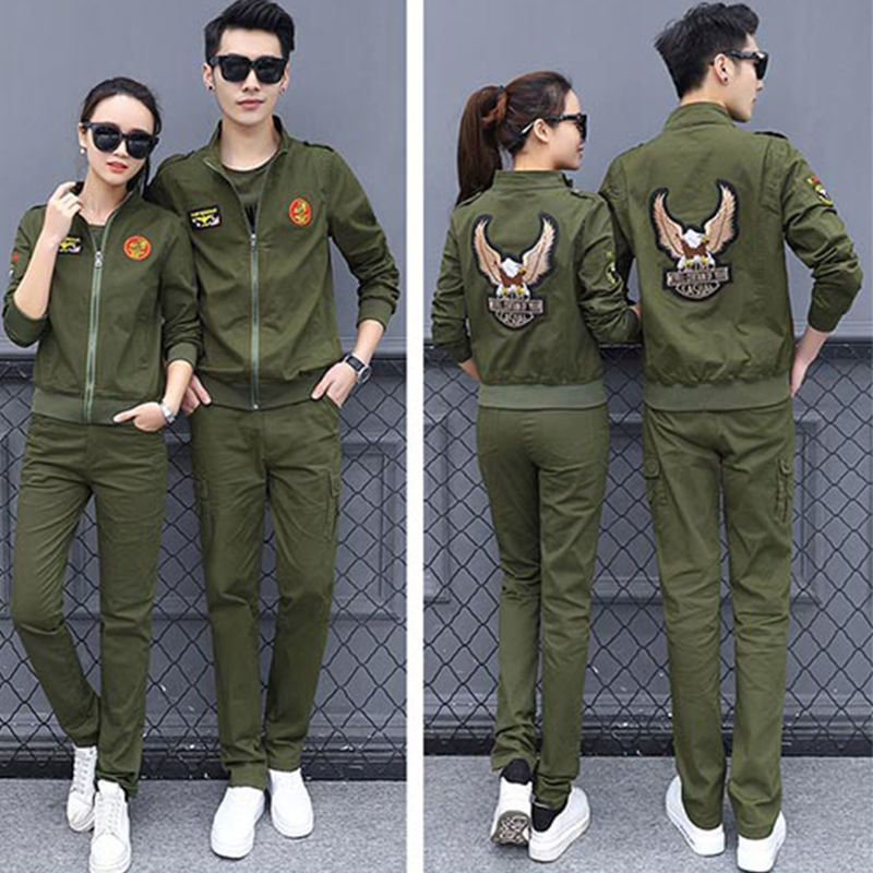 迷彩三件套装女2021春季新品小个子纯棉产品图