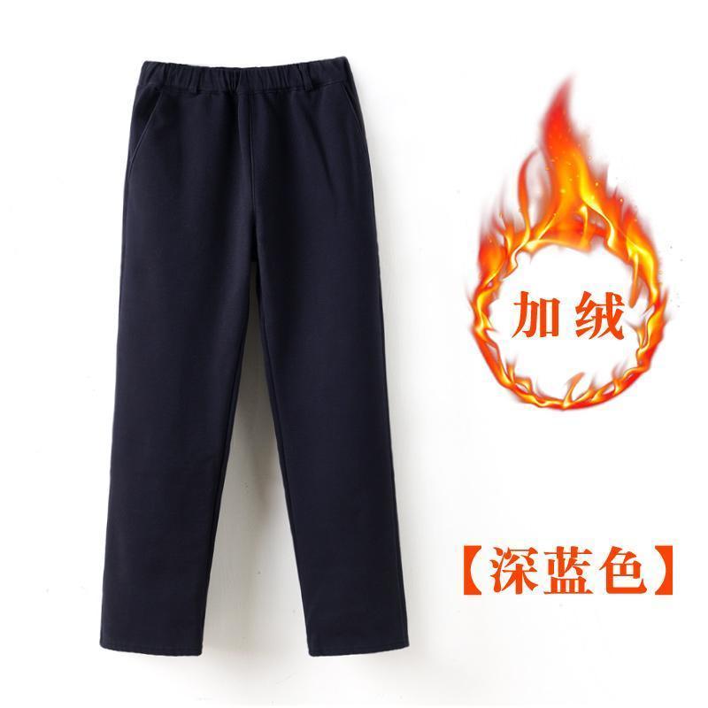 儿童全棉校服裤男童秋冬加绒加厚保暖休闲长裤中大女童学生黑裤子详情图16