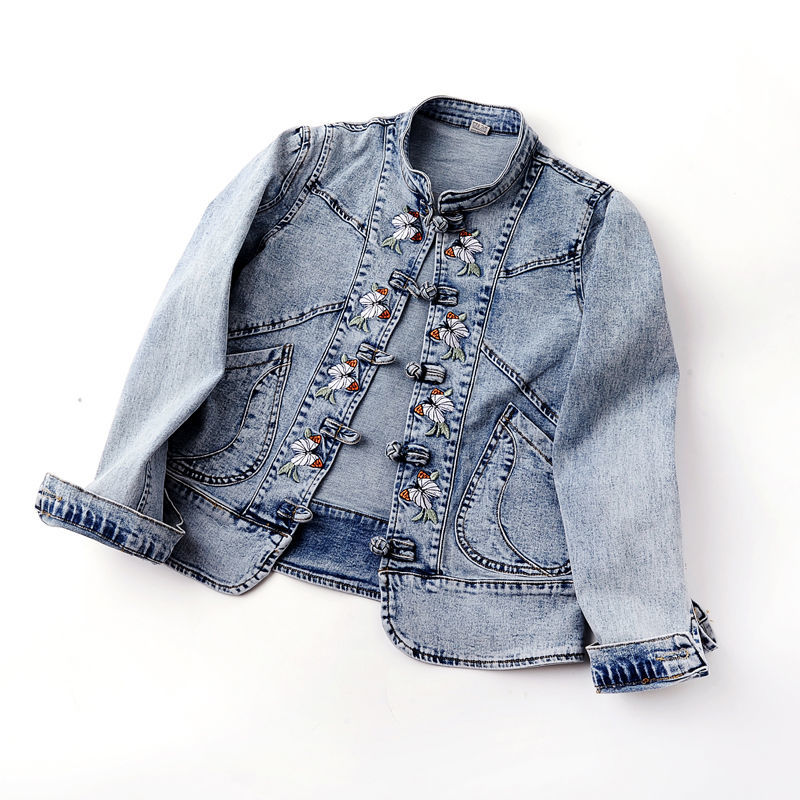 Mujer denim vestido denim coat detail image 11