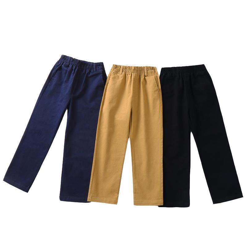 儿童全棉校服裤男童秋冬加绒加厚保暖休闲长裤中大女童学生黑裤子详情图10