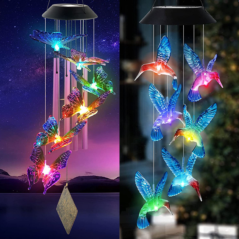 太阳能风铃灯细节图