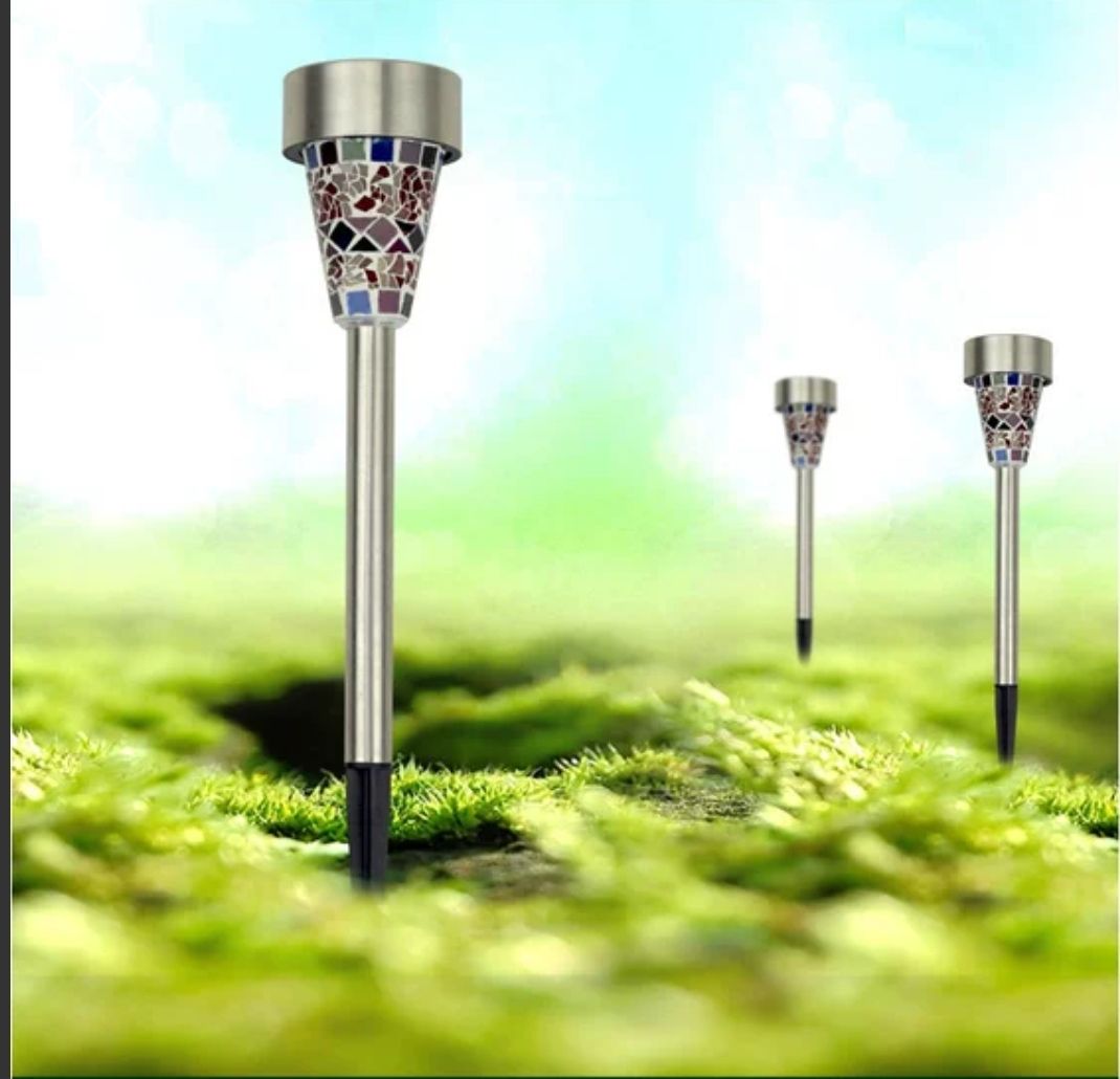 供应太阳能马赛克草坪灯 户外园林照明太阳能灯 不锈钢草坪灯 