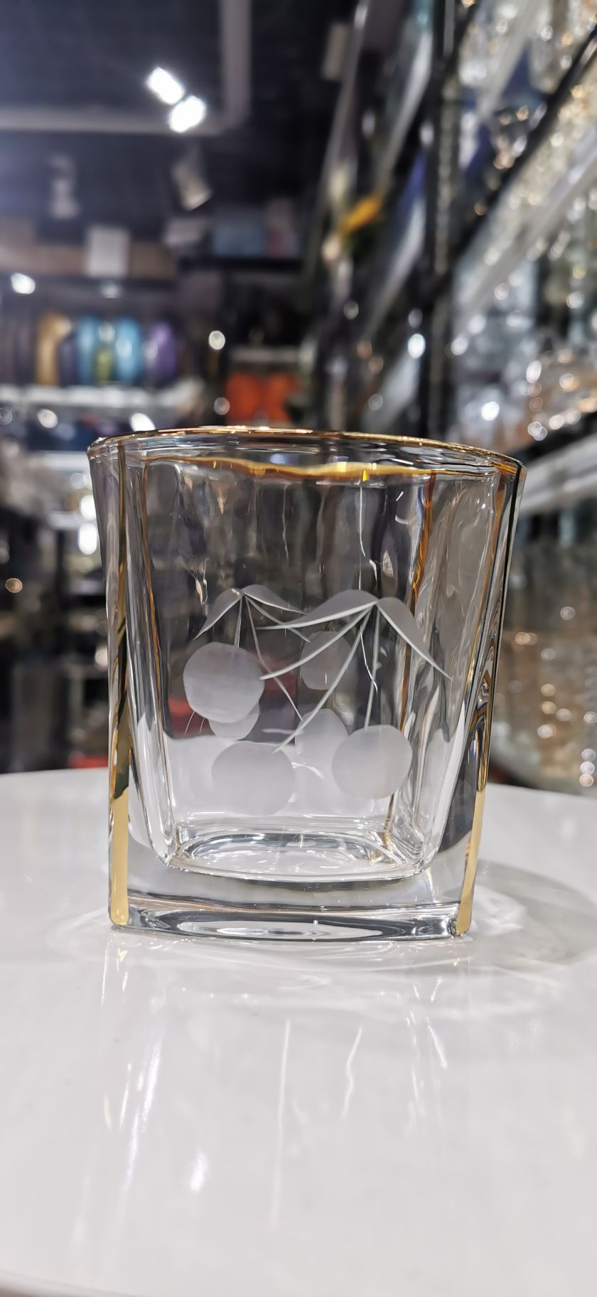 玻璃酒樽/刻画描金/威士忌玻璃杯产品图