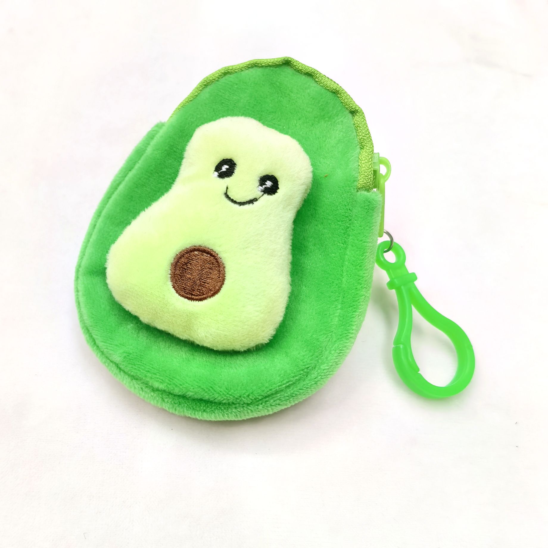 Avocado coin purse, cartoon and cute embroidered zipper coin purse, children's wallet, avocado animal head wallet, coin case Application Scenario