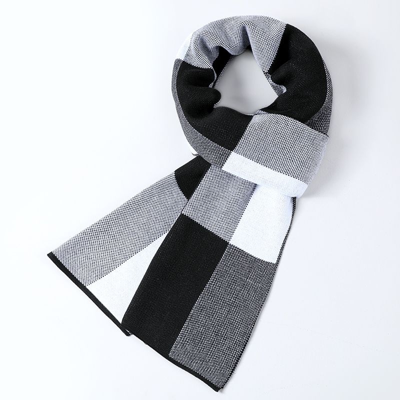 Men's autumn and winter new trendy frontline, versatile wool warm scarf, elegant style Application Scenario