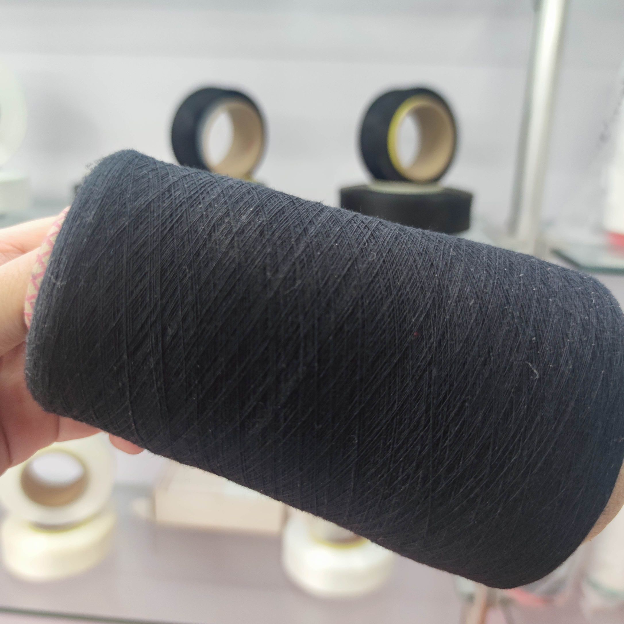 140D industrial weaving raw material: White spandex filament, high-elasticity spandex filament