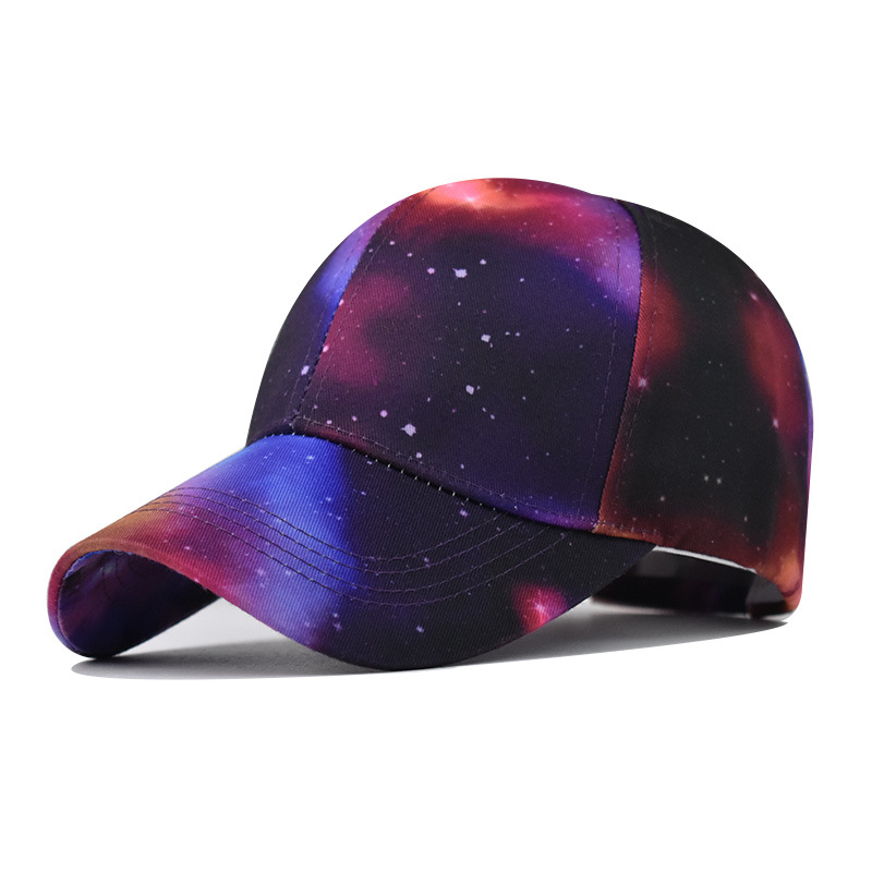 Wholesale of new cross-border starry sky gradient color baseball caps, personalized printed Chinese-style traditional Chinese painting baseball caps and outdoor baseball caps details Picture