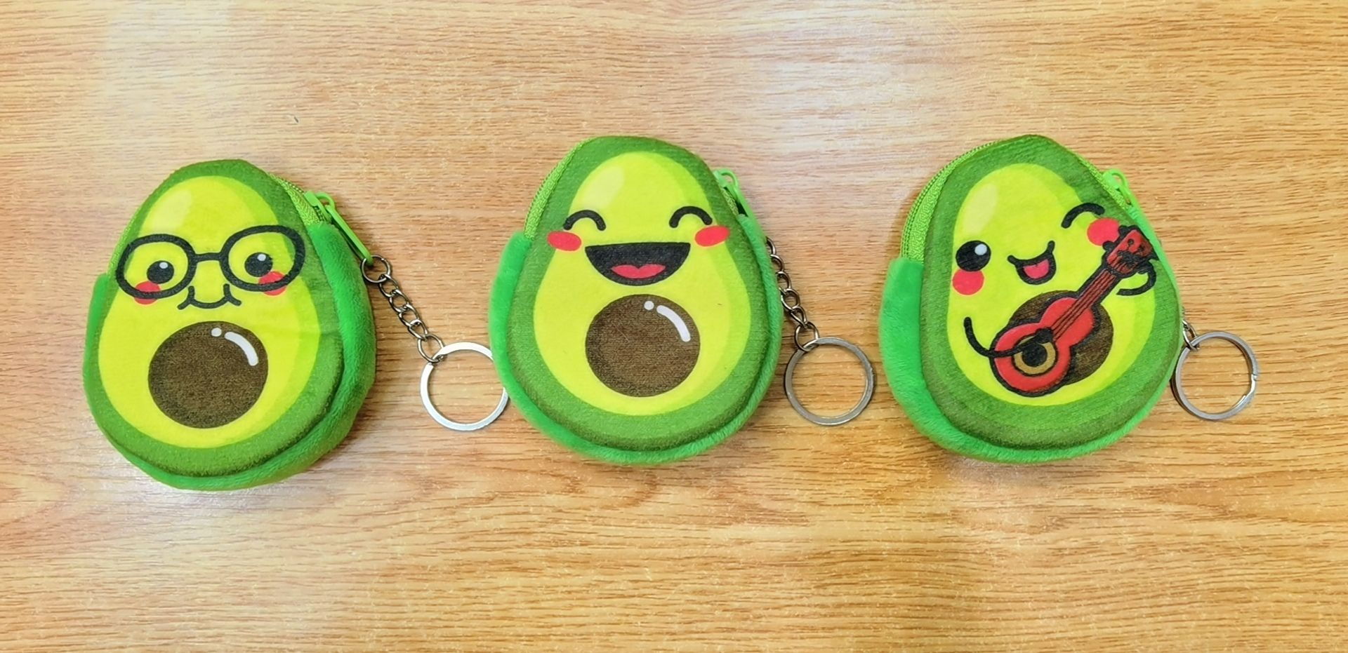 Avocado coin purse, cartoon and cute embroidered zipper coin purse, children's wallet, avocado animal head wallet, coin case detail image 19