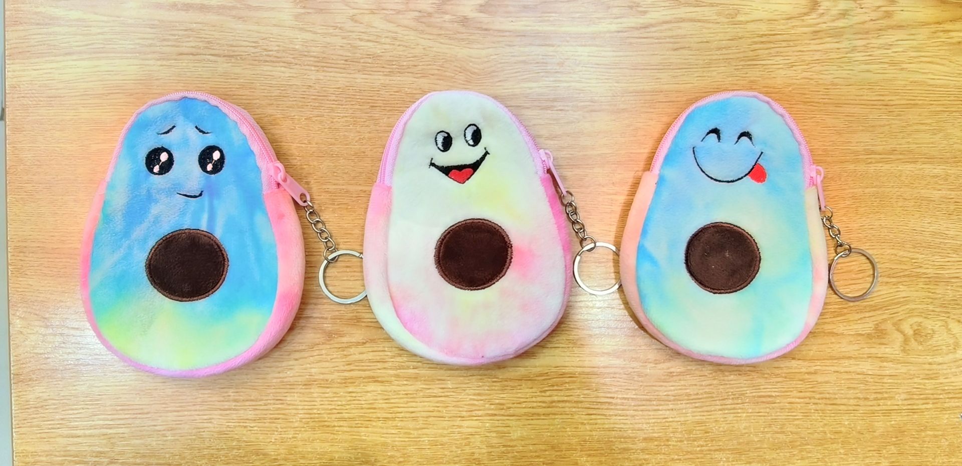 Avocado coin purse, cartoon and cute embroidered zipper coin purse, children's wallet, avocado animal head wallet, coin case detail image 15