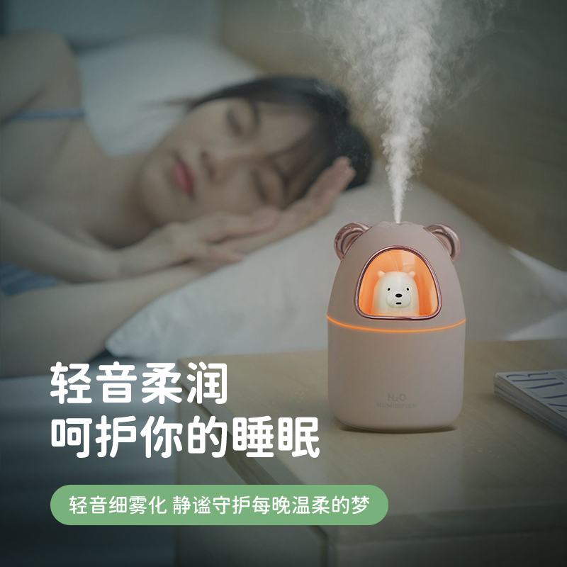 2021新品萌宠加湿器USB大容量卧室家用静音加湿器详情图30