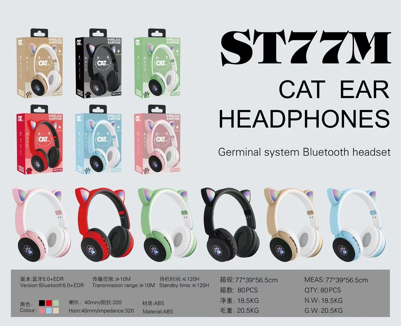Guangdong Sogo ST77 over-ear Bluetooth headphones Item Picture
