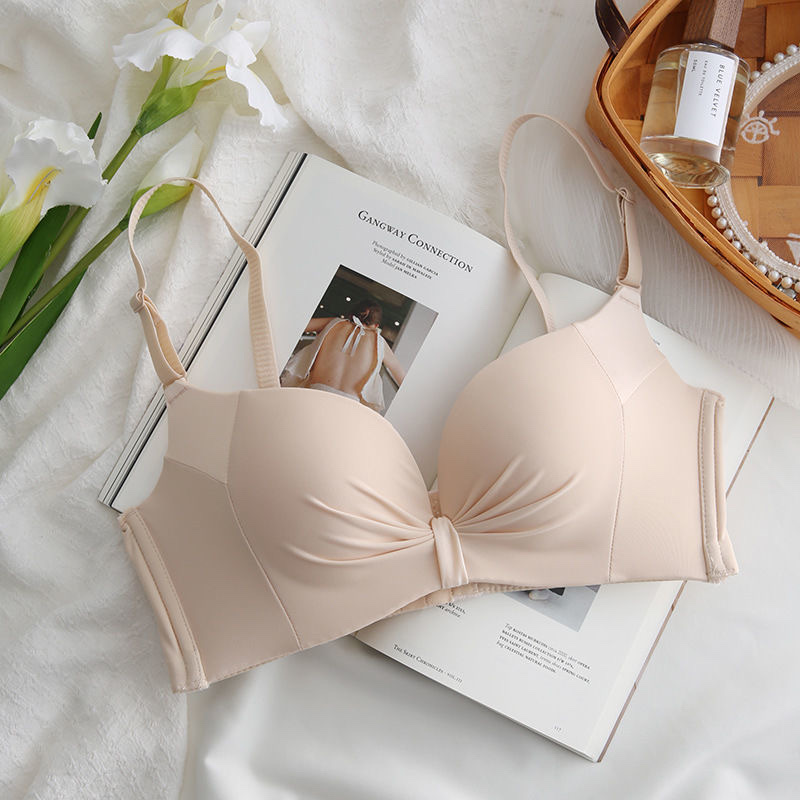 红色本命年结婚新娘内衣裤套装女小胸聚拢收副乳无钢圈性感文胸罩